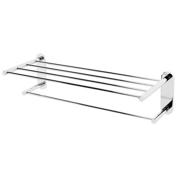 Alno Contemporary I 24 Inch Wide Towel Rack with Bottom Towel Bar Bed
